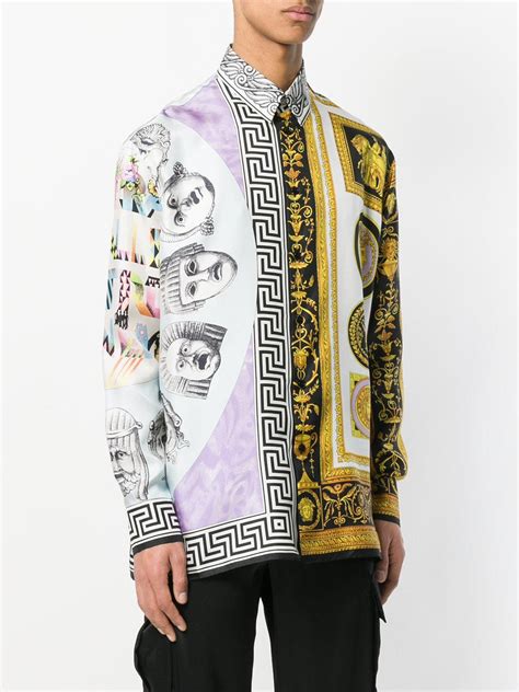 versace medusa printed cotton jersey dress|versace medusa shirt men's uk.